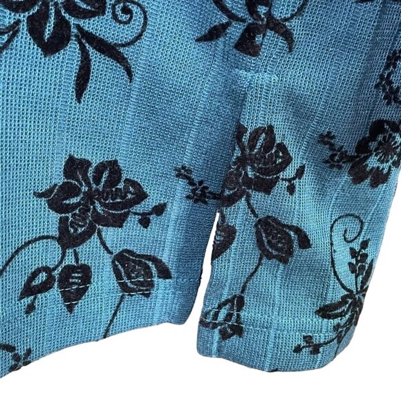 Womens Pullover Sweeter Knit Floral Top Carolyn Taylor Size 1x Vintage  u - Picture 3 of 9